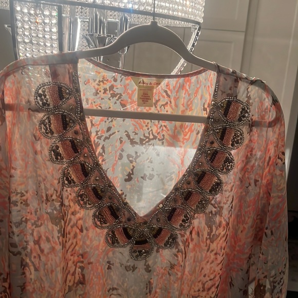 Pretty pool cover up size 🧉large resort wear vacation summer🧉 lucky and coco - Picture 17 of 17